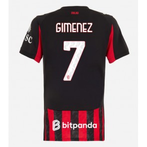AC Milan Santiago Gimenez #7 Domaci Dres za Ženska 2025-26 Kratak Rukavima